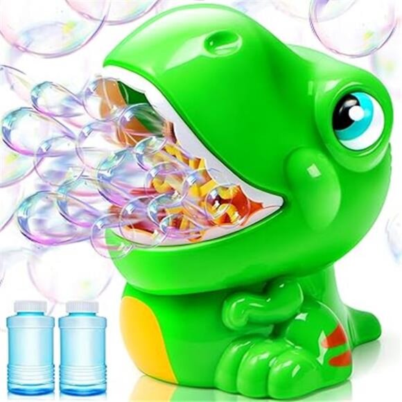 Dinosaur Bubble Machine, Bubble Machine Gun Blower with Solutions - Picture 8 of 8